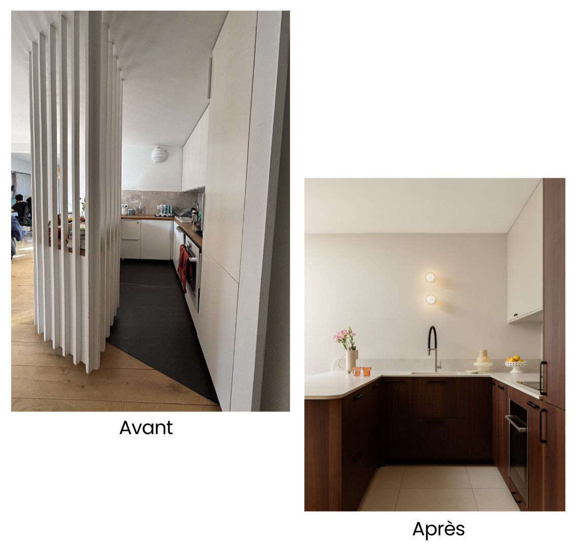 Réinventer les circulations d'un appartement parisien de 73 m² - Ménilmontant