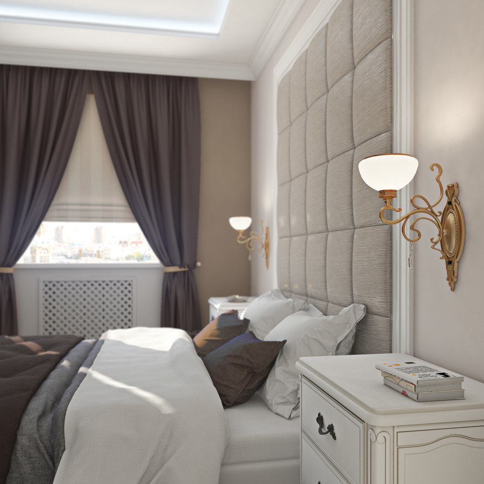 ССпальня в оттенках цвета грейж