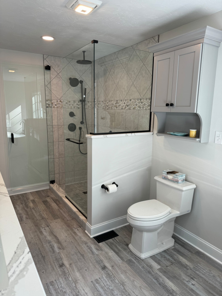 Luxury Bathroom Remodel with Custom Walk-In Shower & Freestanding Bathtub
