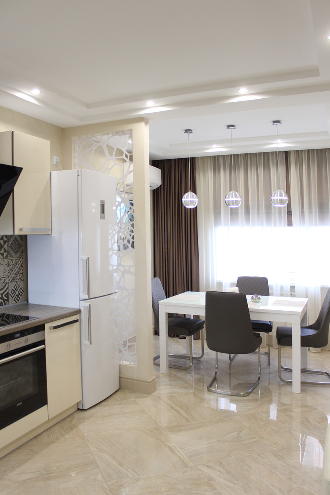 Реализованный проект Кухня-Столовая 17,5 кв.м в современной квартире