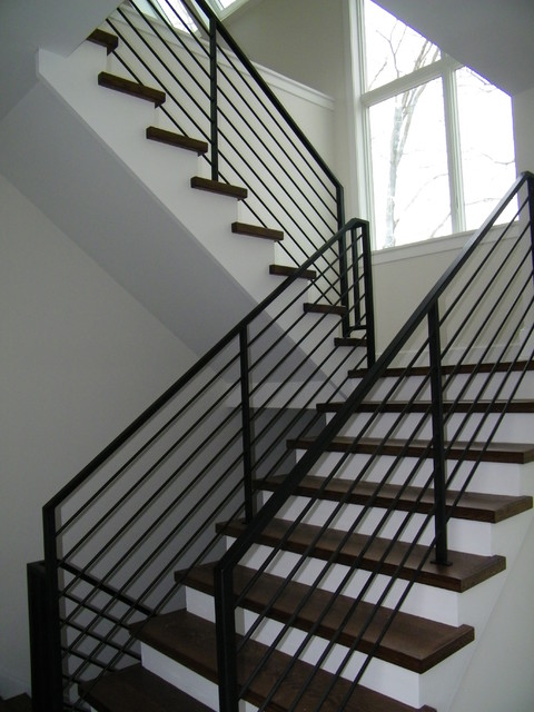 Modern Interior Metal Railing Contemporary Staircase