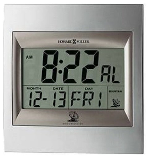 Techtime I  Radio Controlled Clock, Large 2" Numerals Display