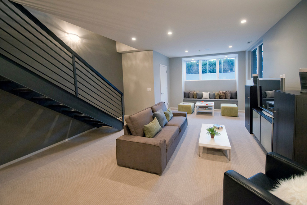 Cortland Residence - Contemporary - Basement - Chicago - by COOK ...
