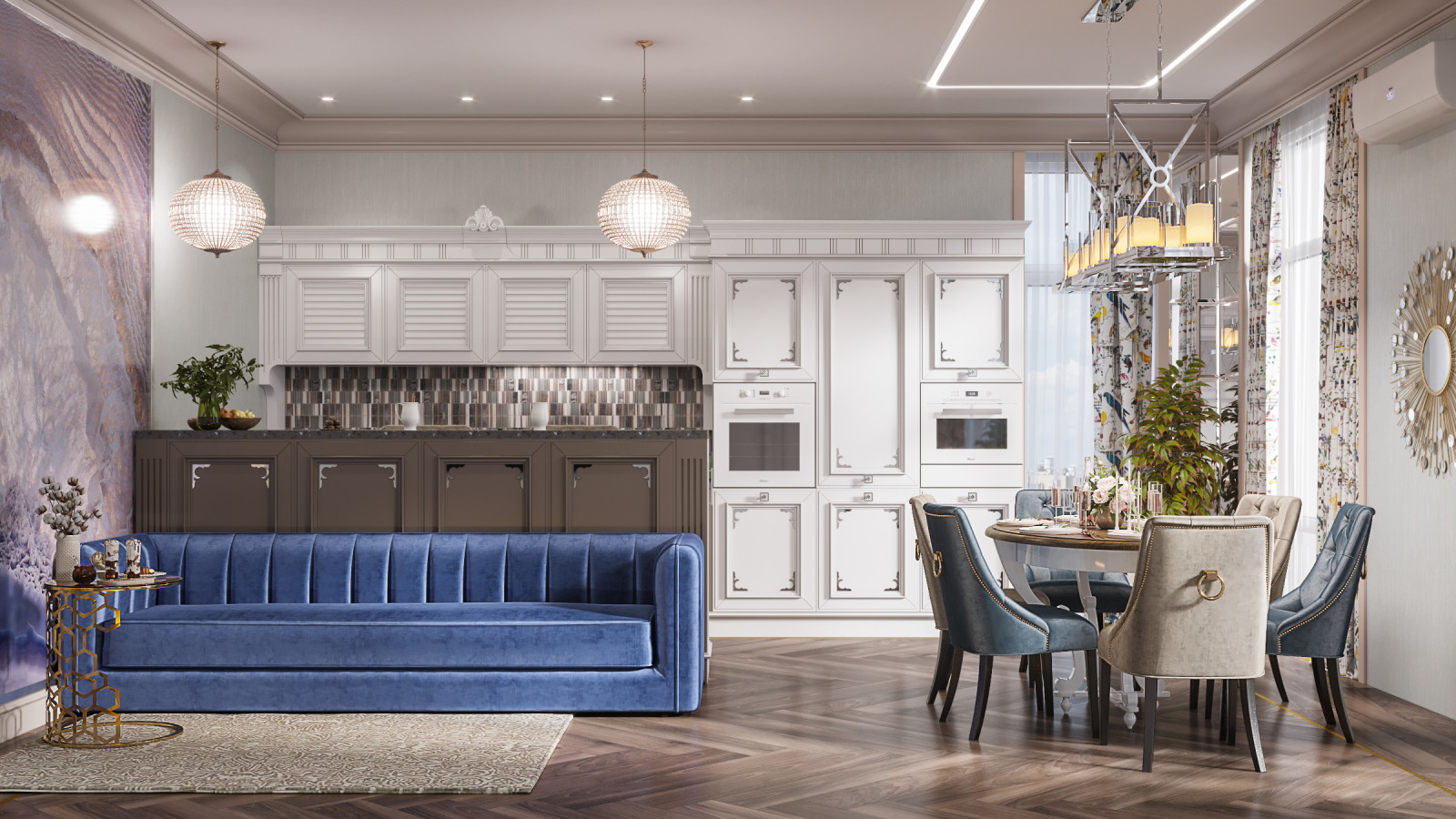 Дизайн проект квартиры "Элегантная роскошь"