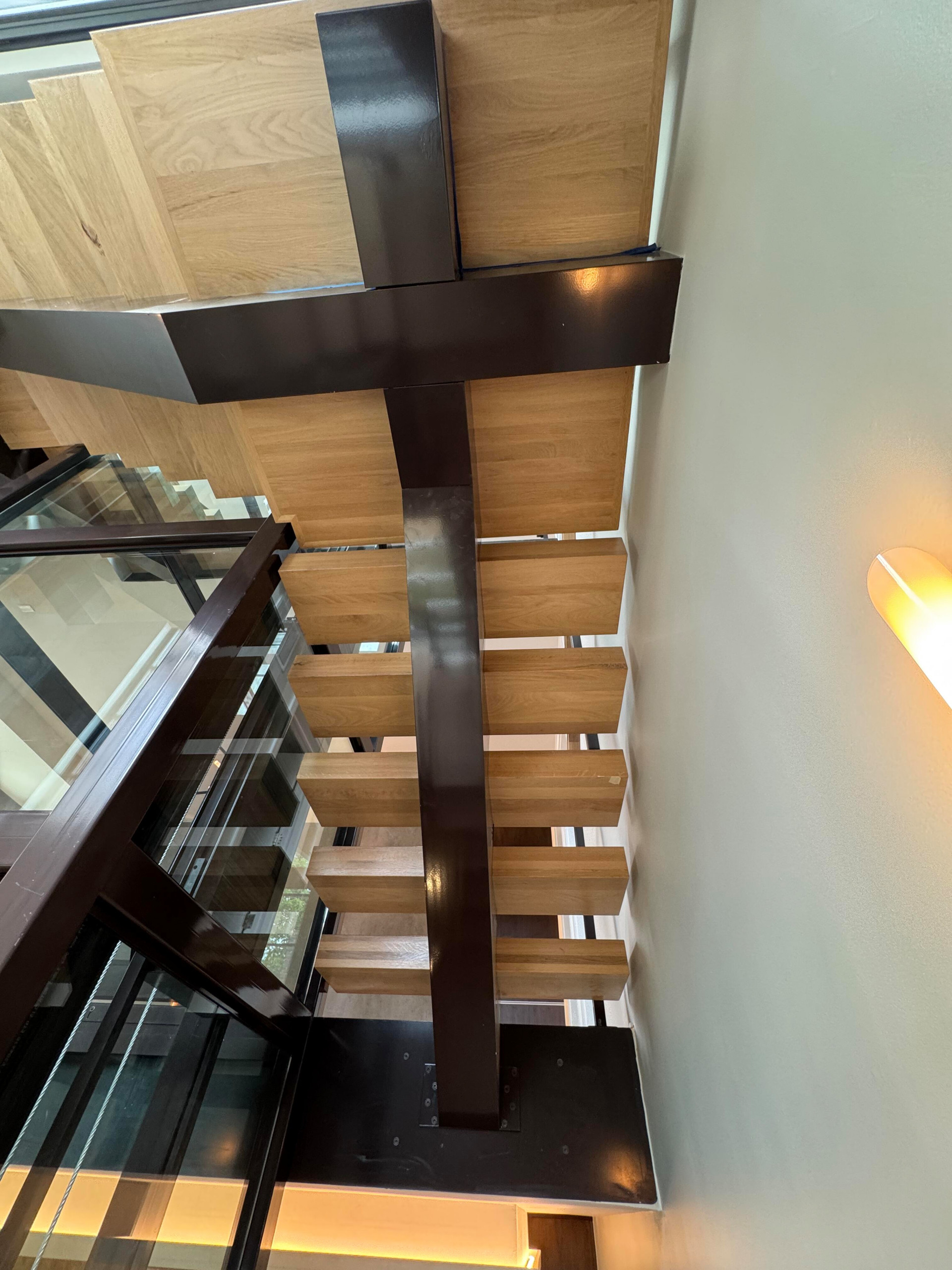 136_Modern Mono-Beam Encircling Glass Elevator, Bethesda, MD 20814