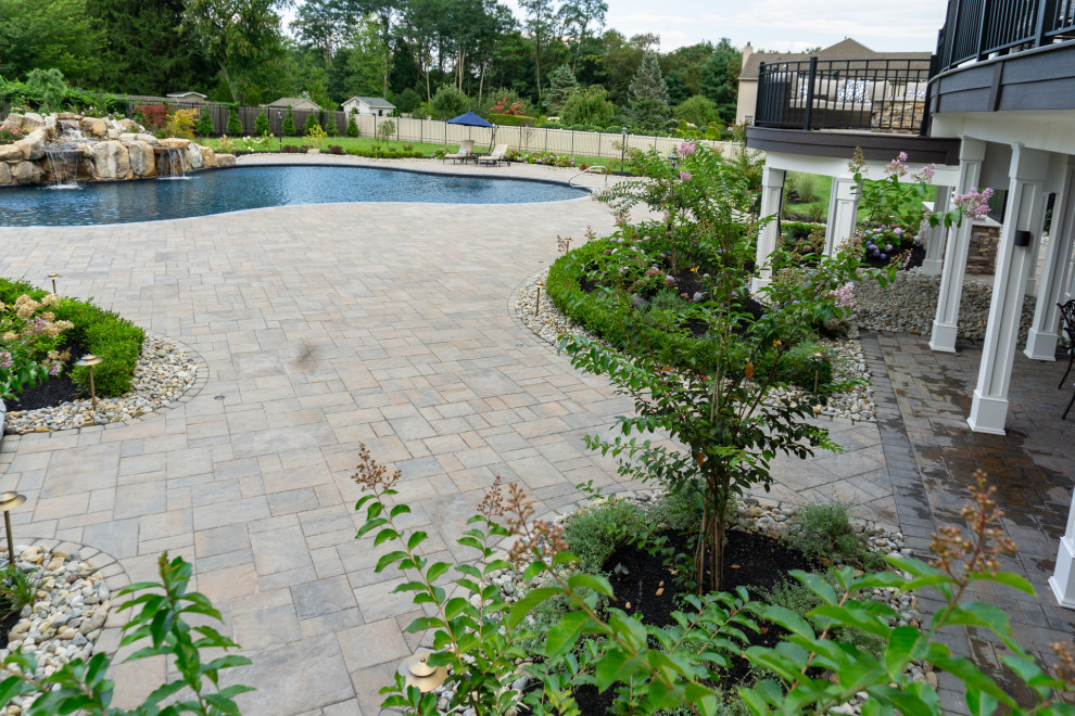 Manalapan, NJ: Pool, Pool Paver Patio, Fireplace, Deck