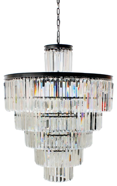 D Angelo 13 Light 6 Tier Clear Glass Crystal Prism Chandelier D Angelo 13 Light 6 Tier Clear Glass Crystal Prism Chandelier