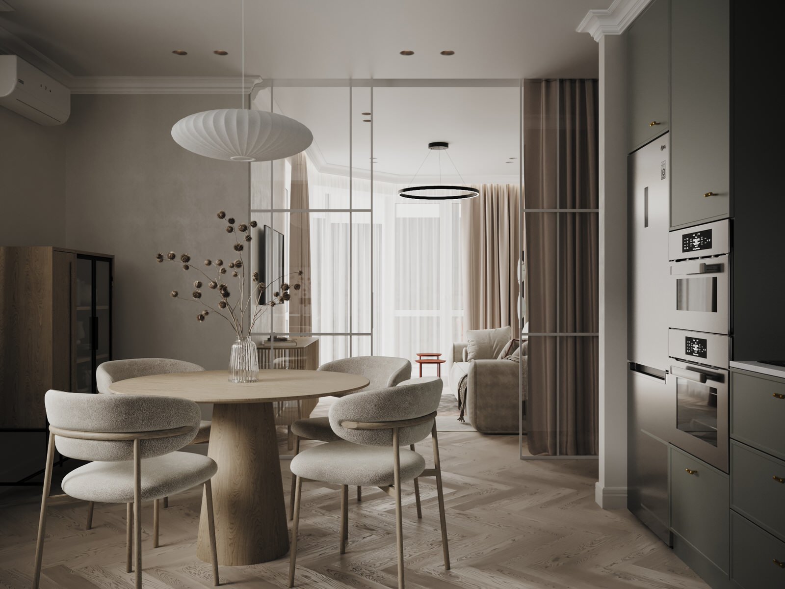 Уютная квартира в спокойных светлых оттенках