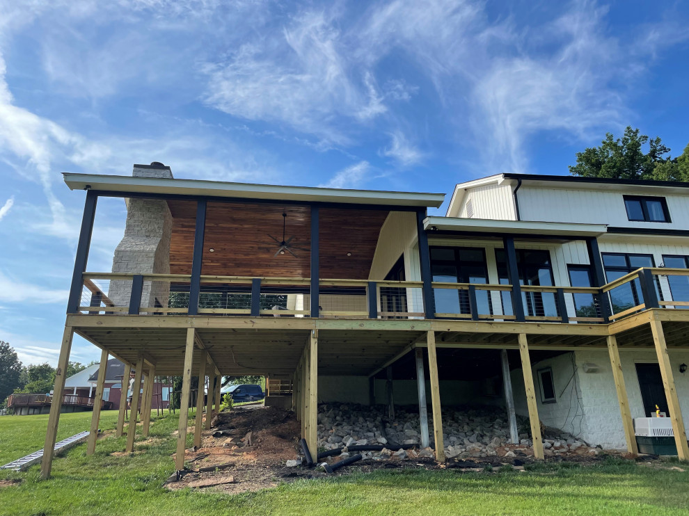 Covered porch addition