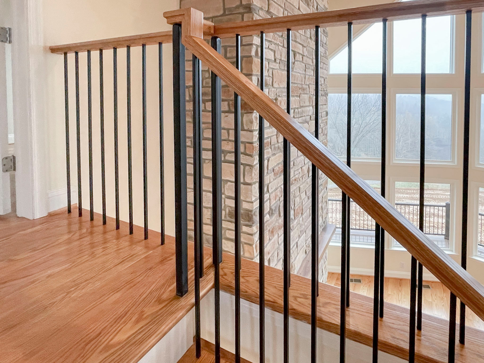 97_Airy Straight-Floating Staircase in Transitional-Mountain Home, Luray, VA 228