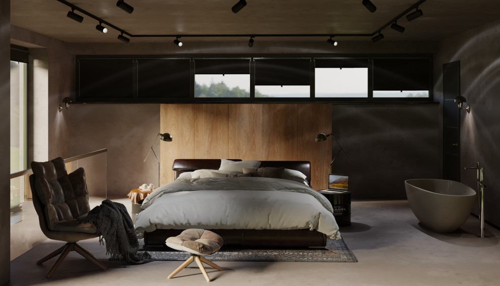 Загородный дом в современном стиле. Зона для хозяев дома.