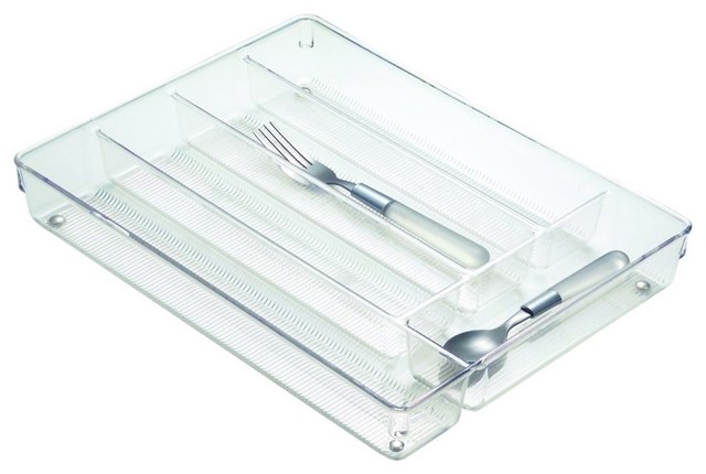 Inter Design 53930 Linus Cutlery Tray Clear Contemporary