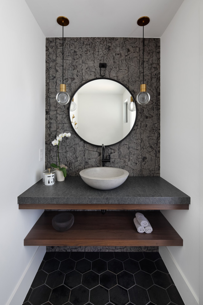 Inspiration for a contemporary powder room remodel in San Francisco