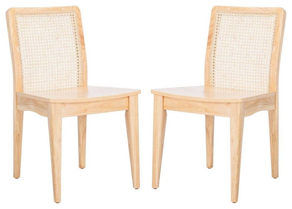 Safavieh Benicio Rattan Dining Chair Tropical Dining Chairs by
