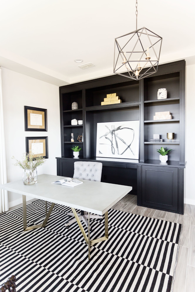 Home office - modern home office idea in Phoenix