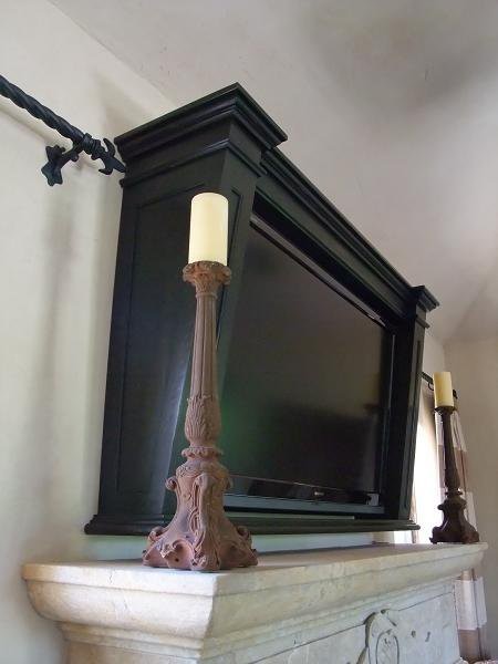 Flat screen TV Frame - Traditional - Phoenix - by Agape Wood Design | Houzz