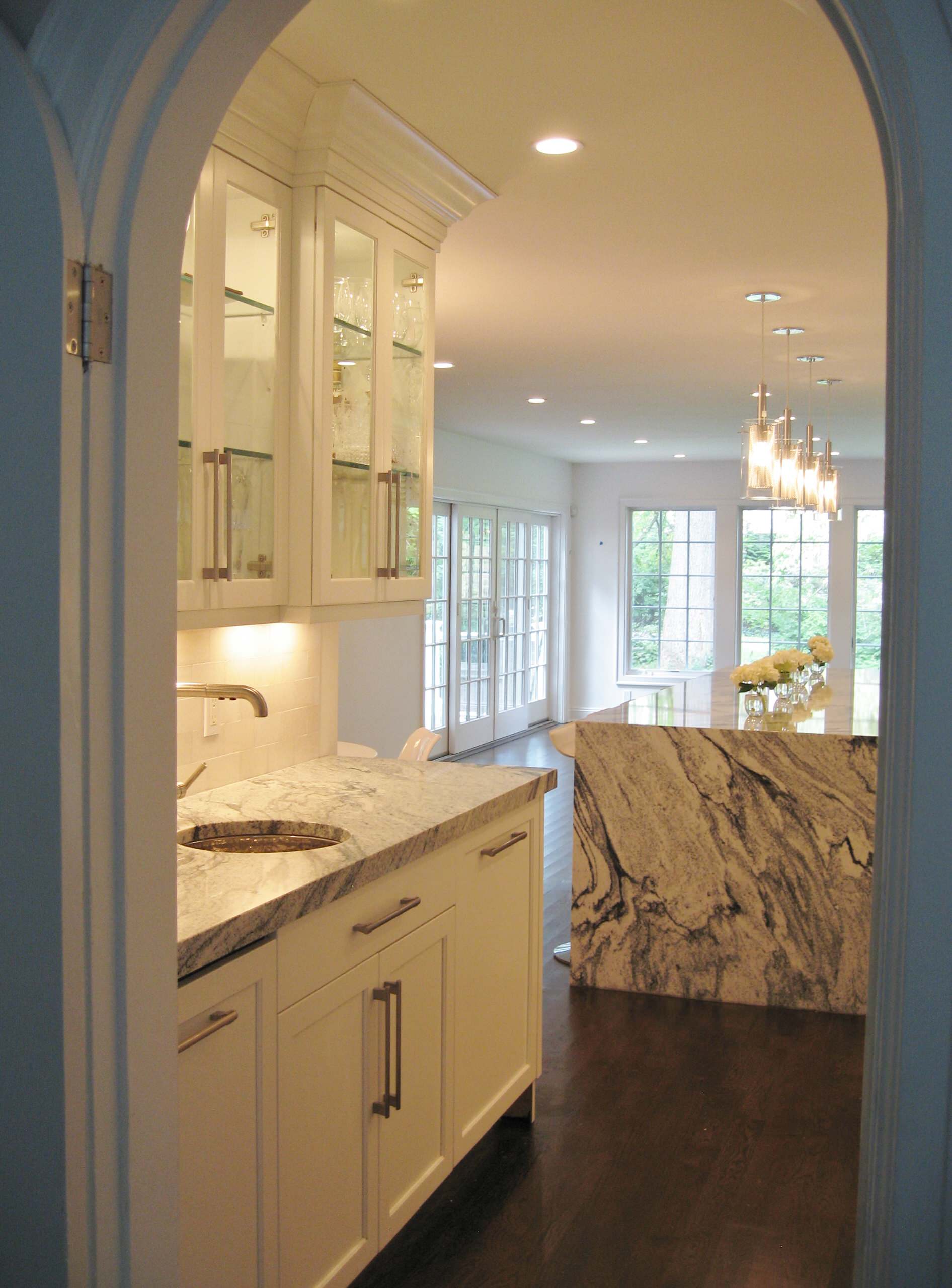 Contemporary White Kitchen in Scarsdale