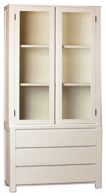 Modern White Cabinet Transitional China Cabinets And Hutches