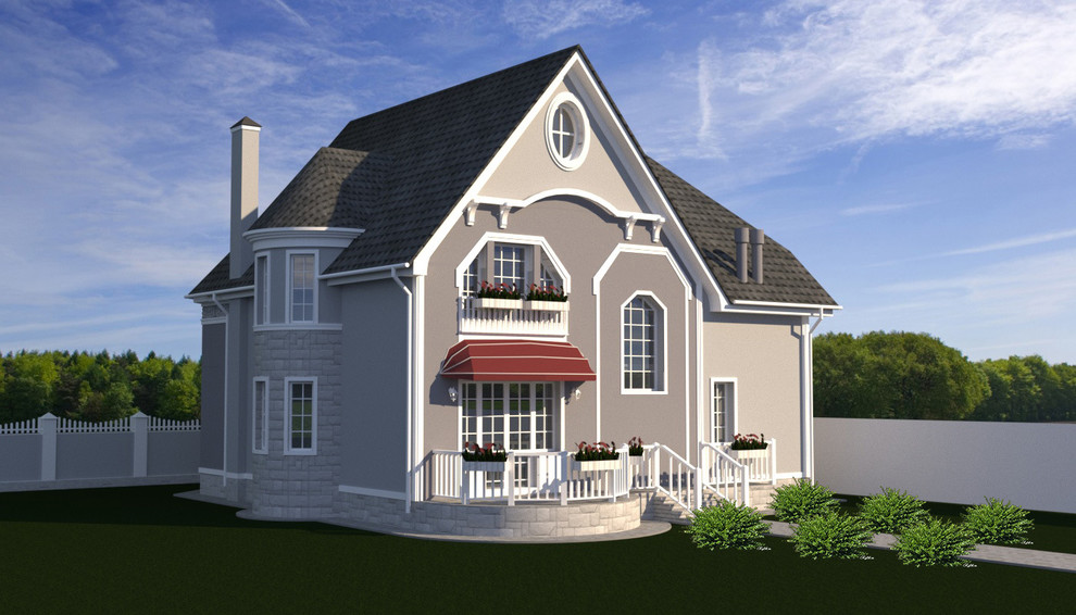 Реконструкция фасада в п. Евразия, г. Екатеринбург