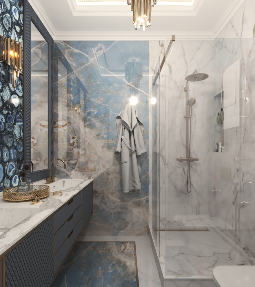 Дизайн интерьера "Гостевой санузел в ЖК "Барин Хаус"