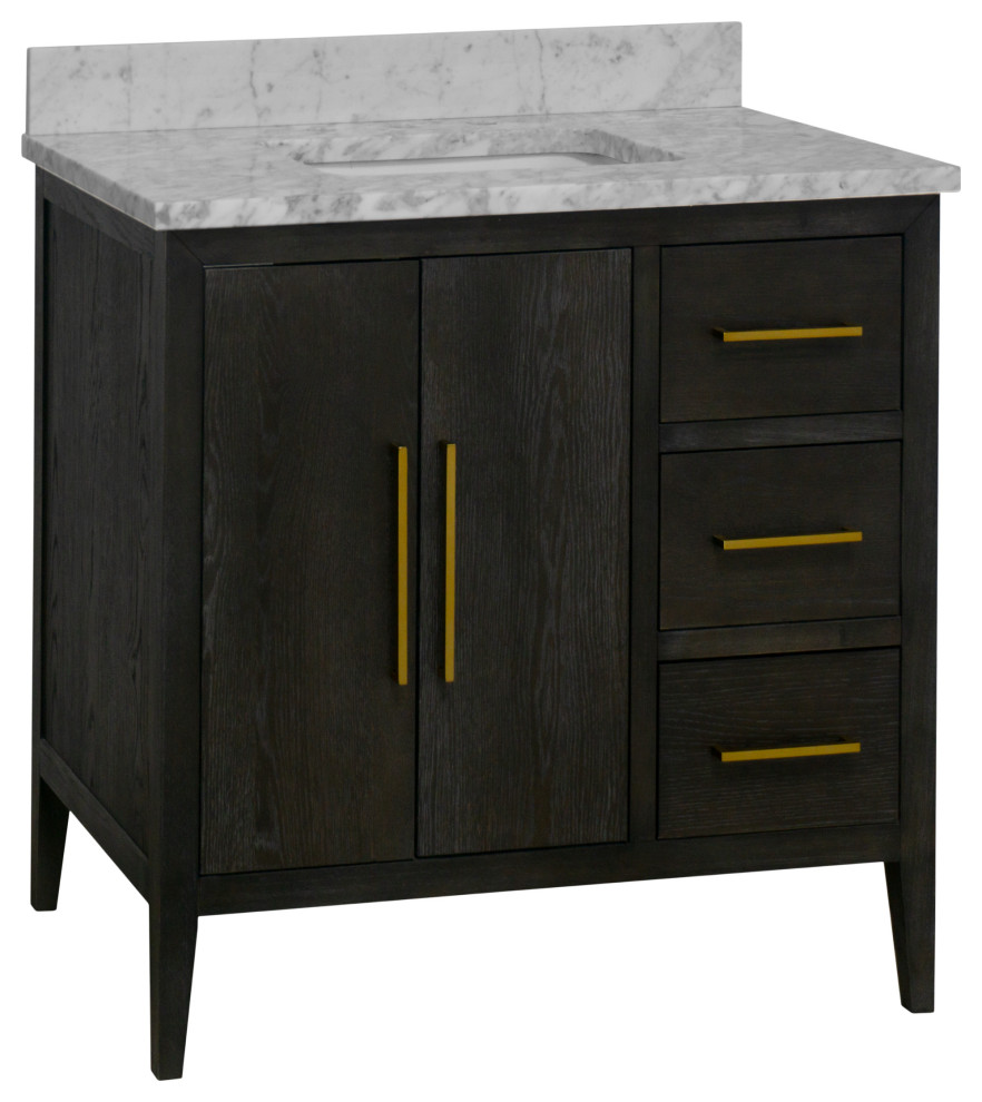 Parisian 36" Bathroom Vanity Transitional Bathroom Vanities And