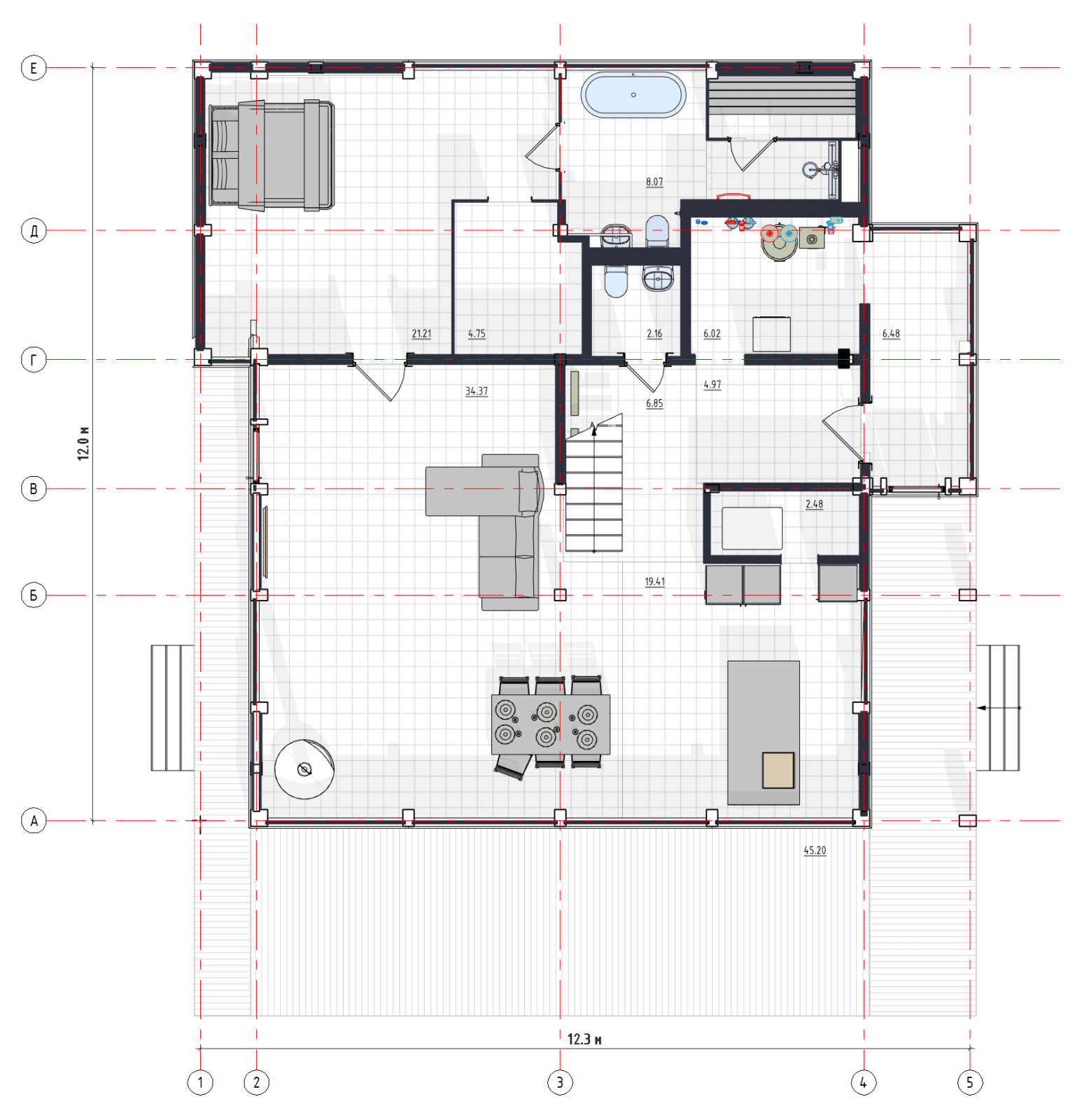 План 1 этажа