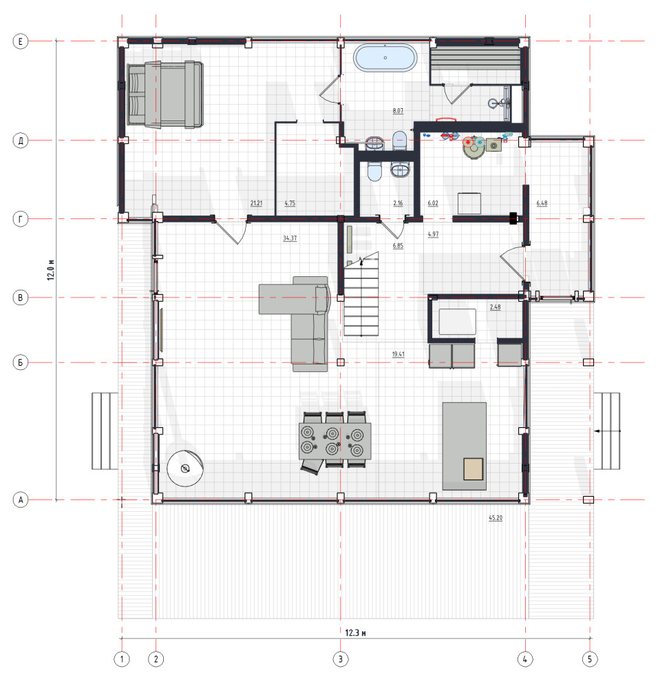 План 1 этажа