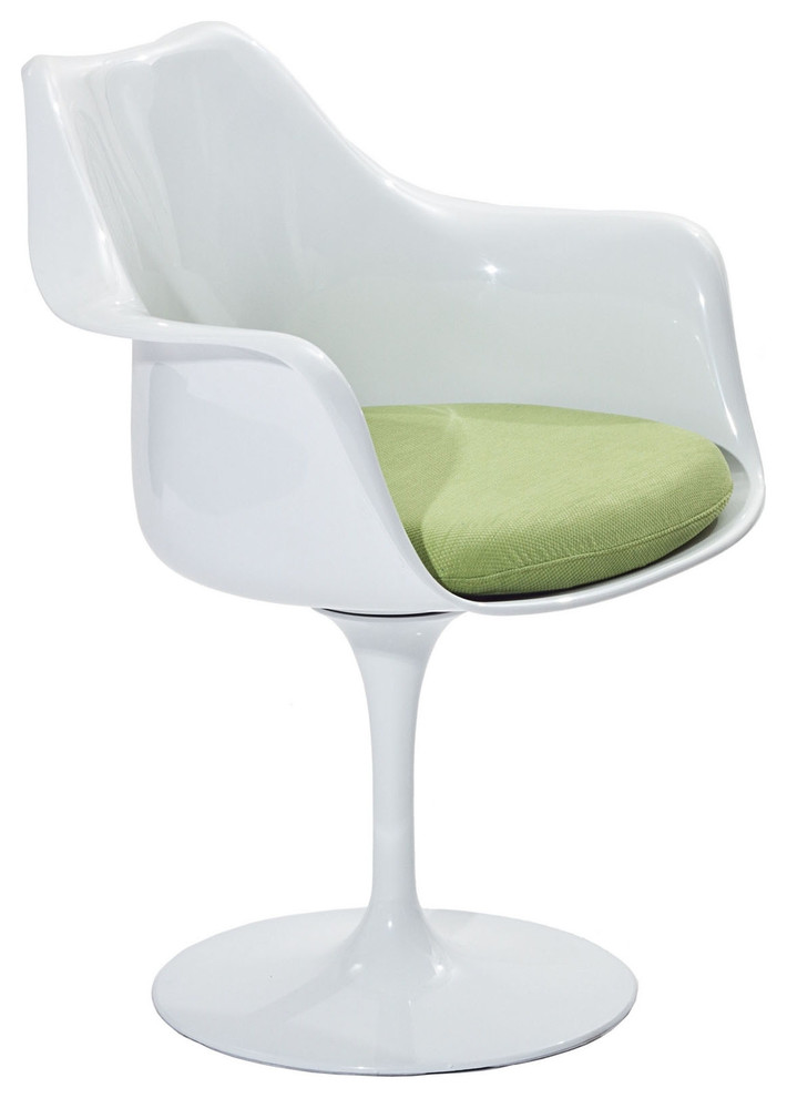 Tulip Style Armchair-Green - Cashmere Wool