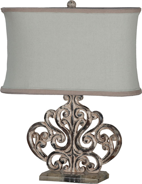 Carved Scroll Element Lamp