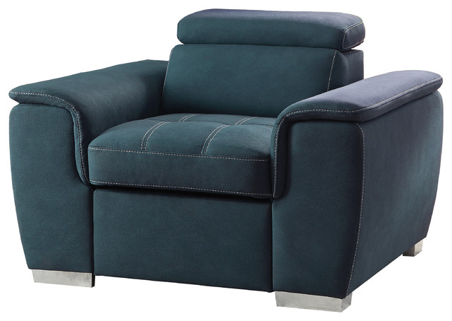 Elenor Accent Chair With Adjustable Headrest And Pull Out Ottoman Contemporary Armchairs And Accent Chairs By Lexicon Home