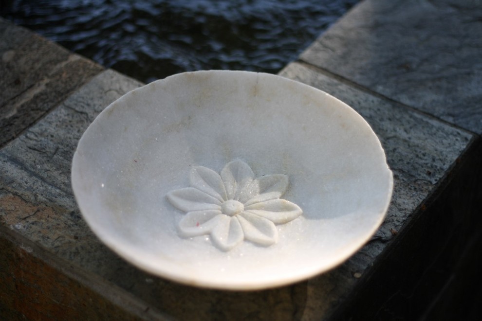 Marble Flower Plate