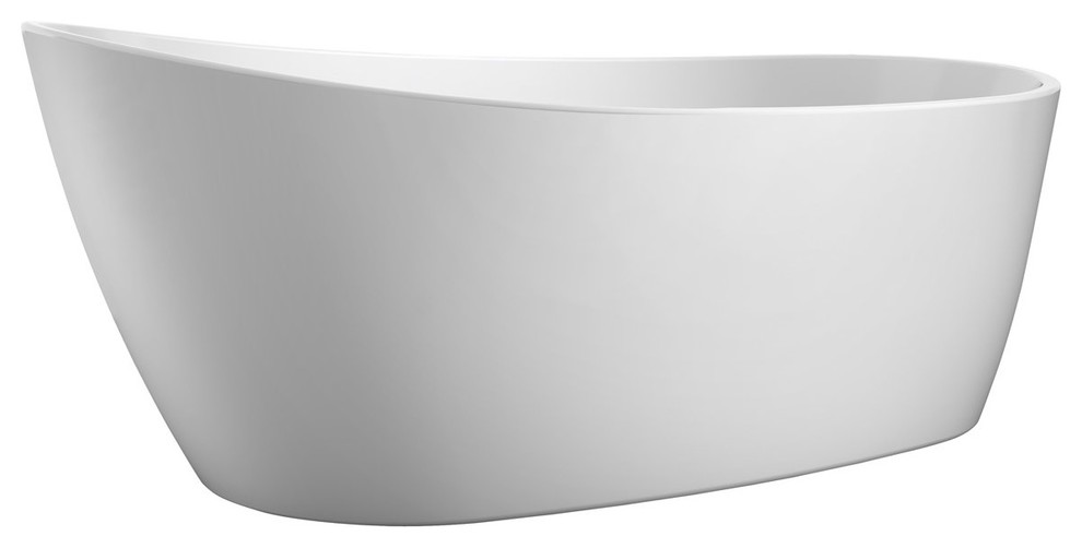 Lovina 66 Acrylic Slipper Tub Contemporary Bathtubs by Basin And