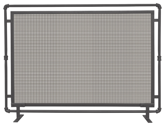 Single Panel Industrial Style Screen Industrial Fireplace