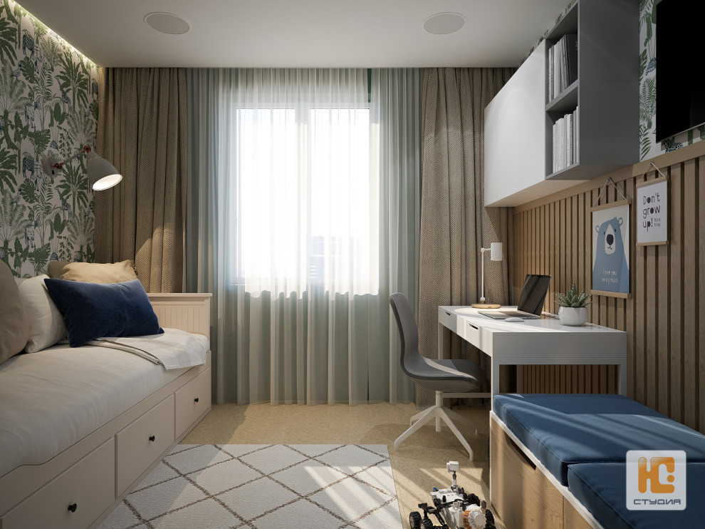 Дизайн-проект части квартиры (гостиная, спальня, балкон, детская)