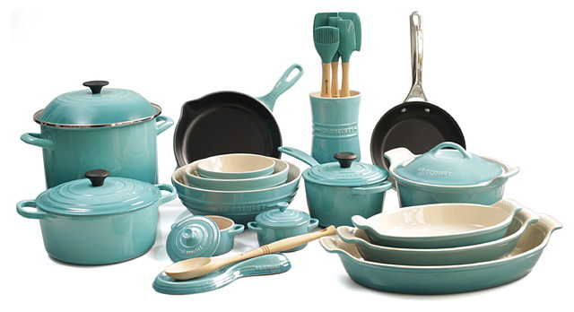 Le Creuset 26 Piece Complete Kitchen Cook And Bakeware Set Le Creuset 26 Piece Complete Kitchen Cook And Bakeware Set Caribbean