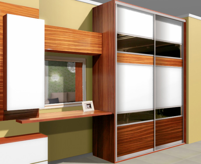 Проект шкафа-купе с туалетным столиком.