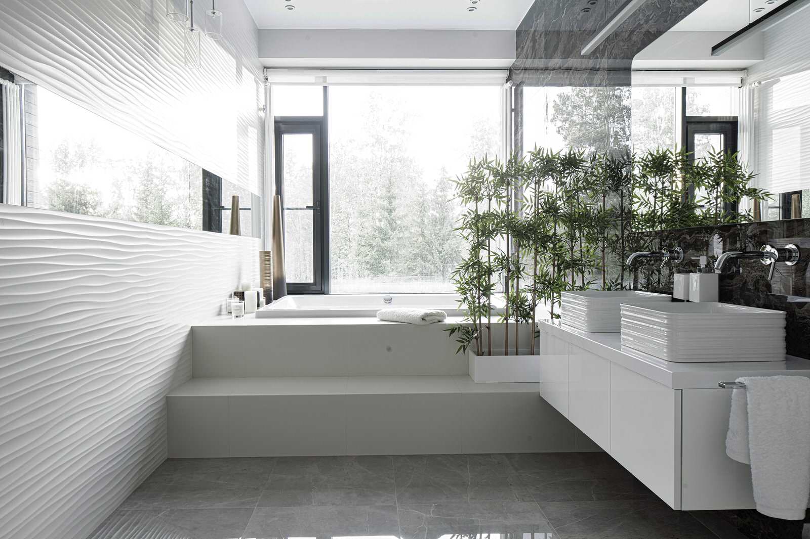 Большой красивый белый дом