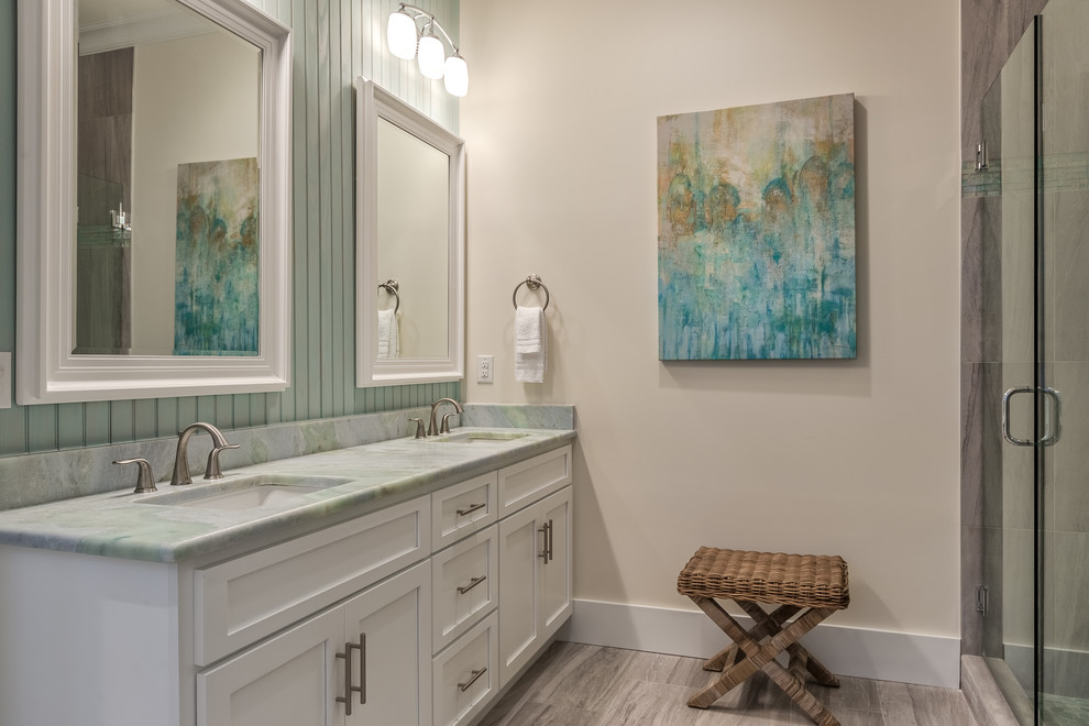 Example of a beach style bathroom design in Miami