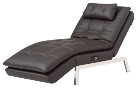 Relax A Lounger An Faux Leather Convertible Chaise Lounge Brown Relax A Lounger An Faux Leather Convertible Chaise Lounge Brown
