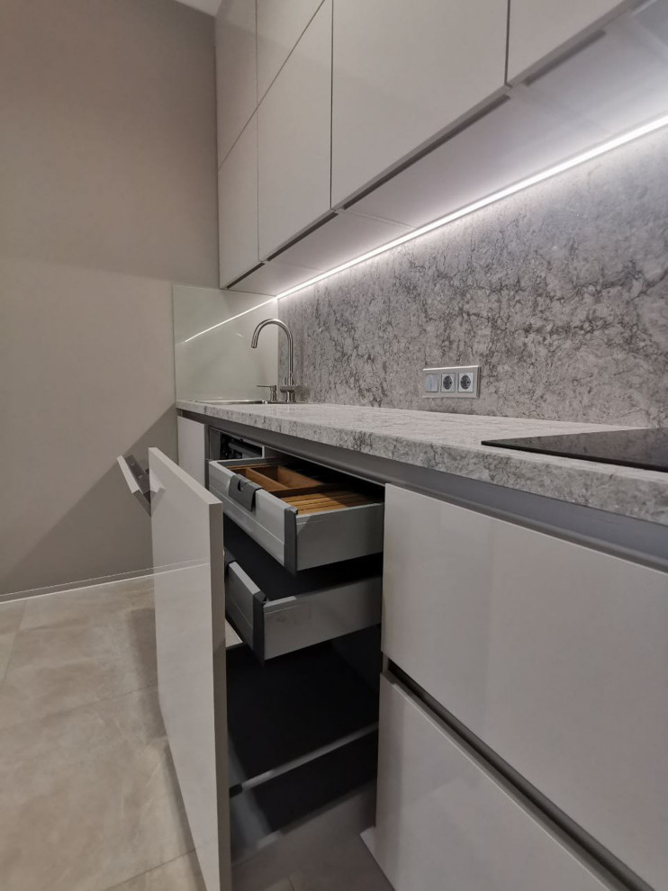 Кухня в современном стиле жк "Кутузовский Лайф"