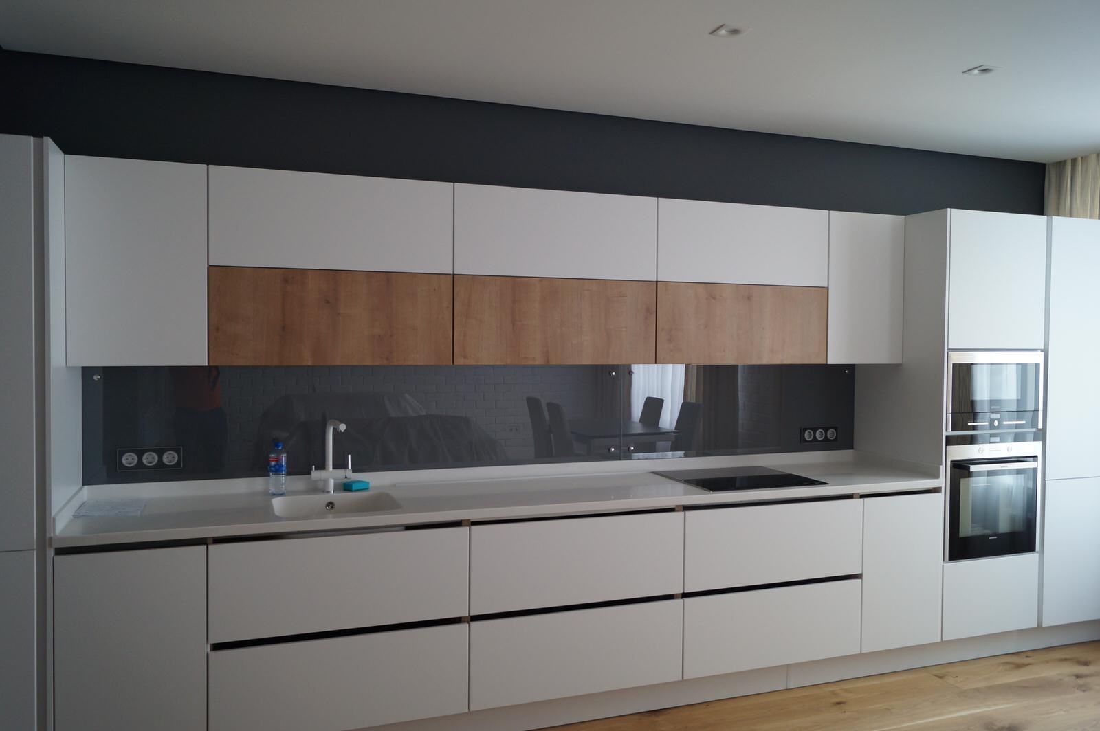 Ремонт квартиры в современном стиле - Гостиная - кухня - столовая