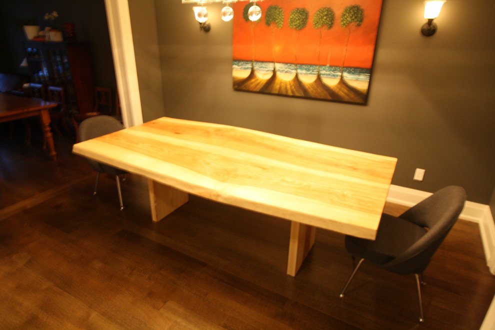 Inspiration for a rustic dining room remodel in Toronto