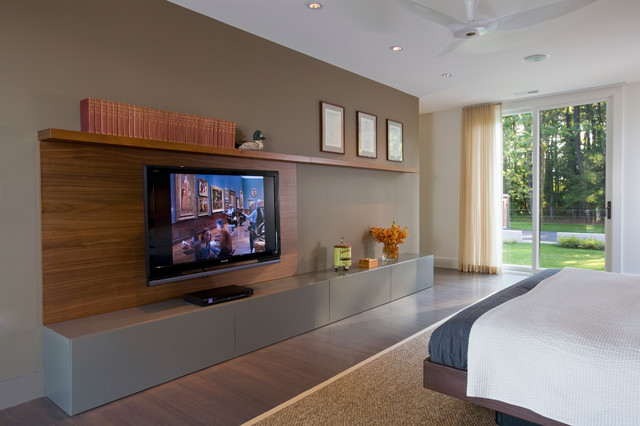master bedroom media center - contemporary - bedroom - baltimore