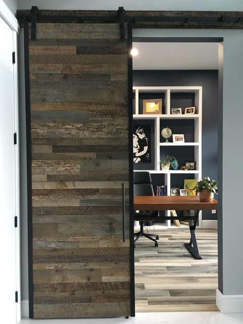 Custom Rustic Barn Door And Office Modern Home Office