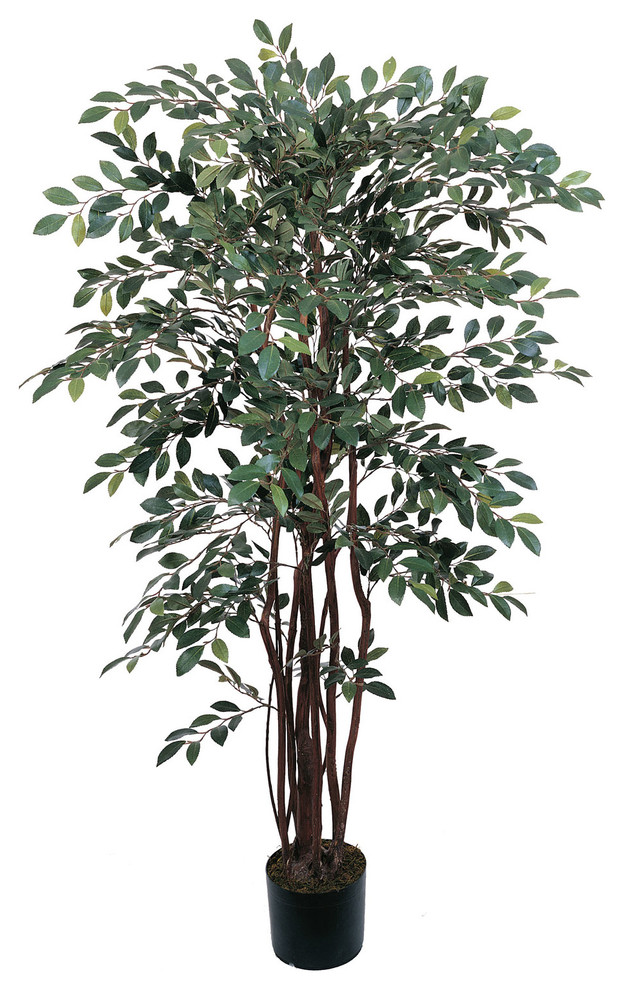 4' Ruscus Silk Tree Transitional Artificial Plants And Trees by