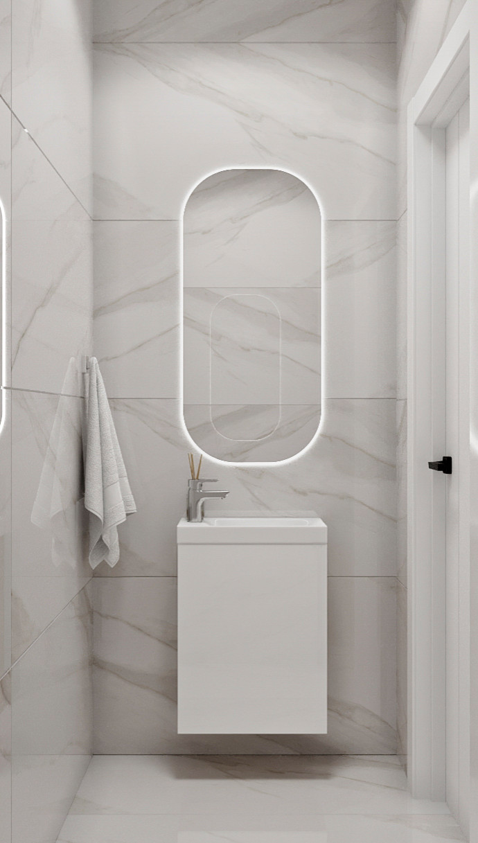 Квартира с современной гостиной с отсылками к ар-деко. Проект 2022 года