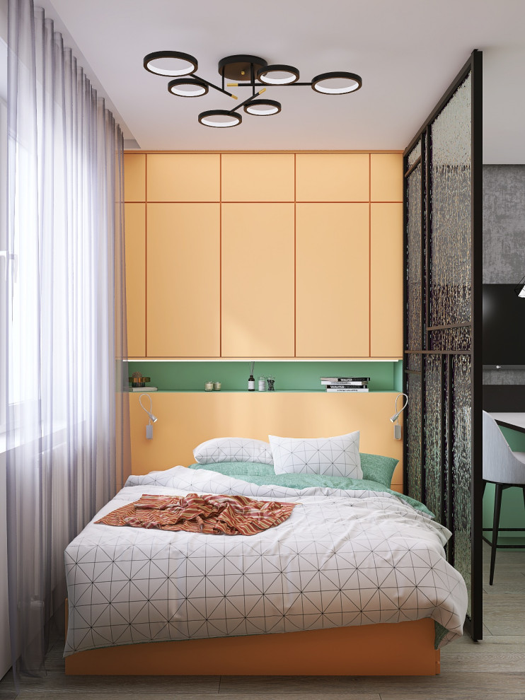 Яркая студия 25 кв.м. для девушки студентки