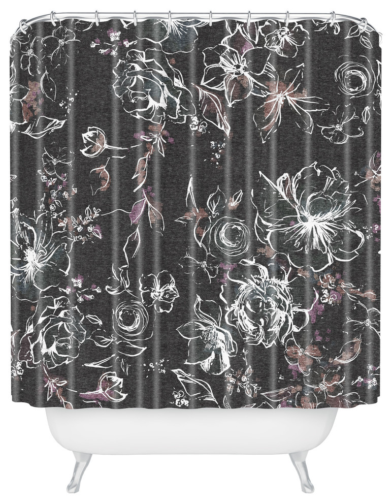 Deny Designs Zoe Wodarz Cozy Cabin Snowflakes Shower Curtain 69 x 72 