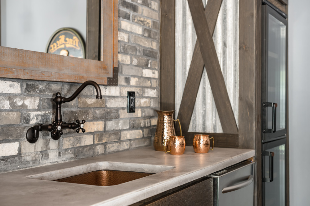 Inspiration for a rustic home design remodel in Charlotte