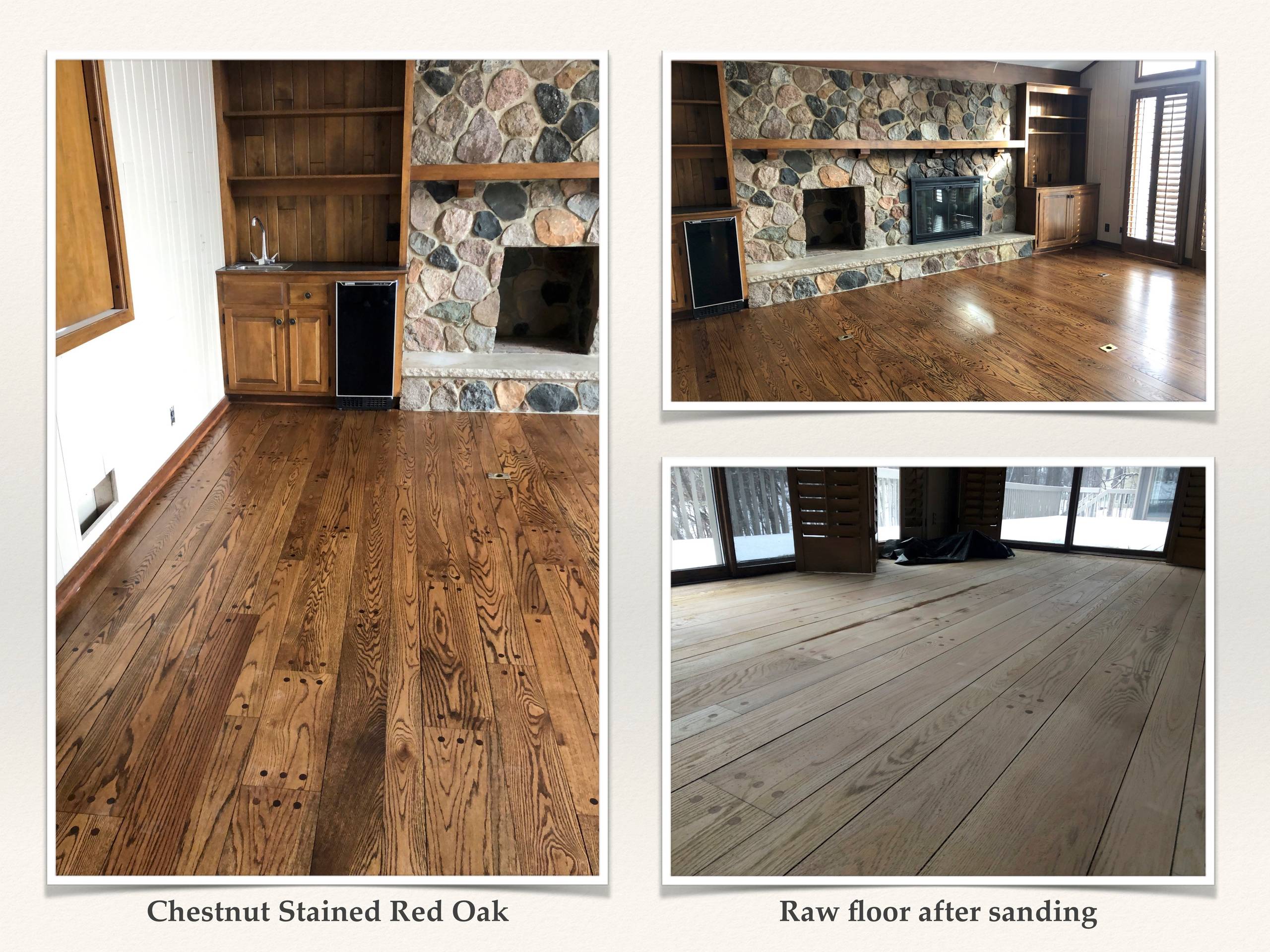 Red Oak Chestnut Stained Hardwood Floor